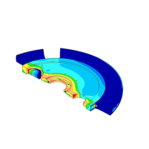stress analysis model of half disc