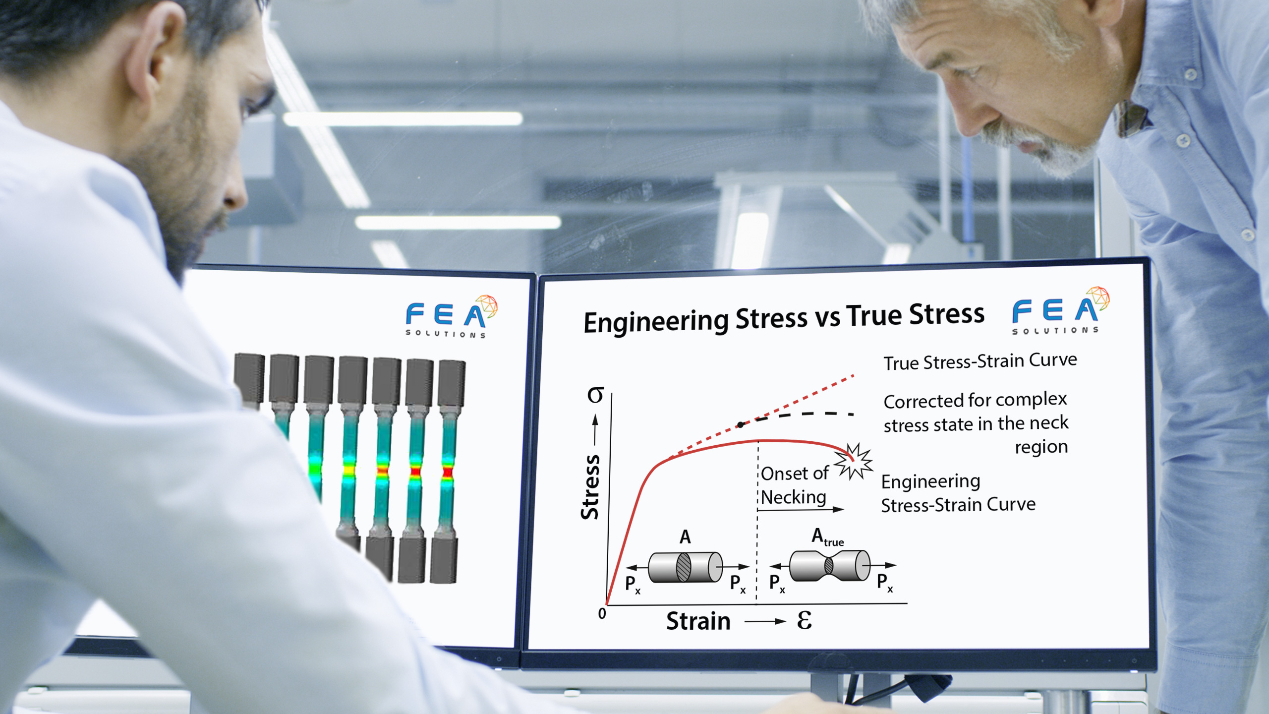 engineering stress vs true stress infographic