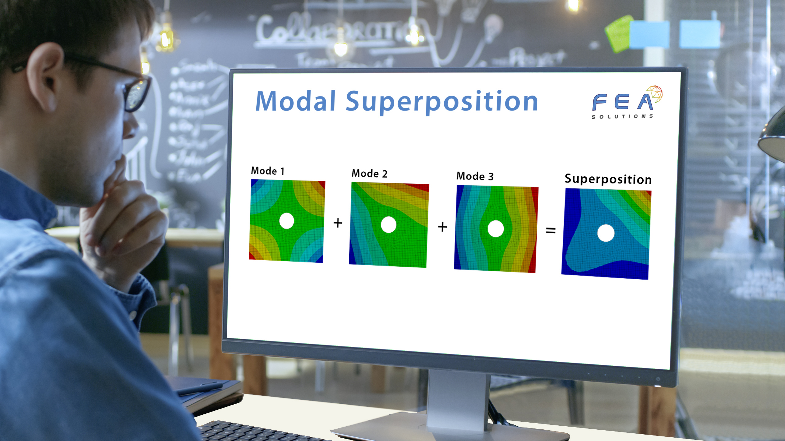 modal superposition engineering infographic