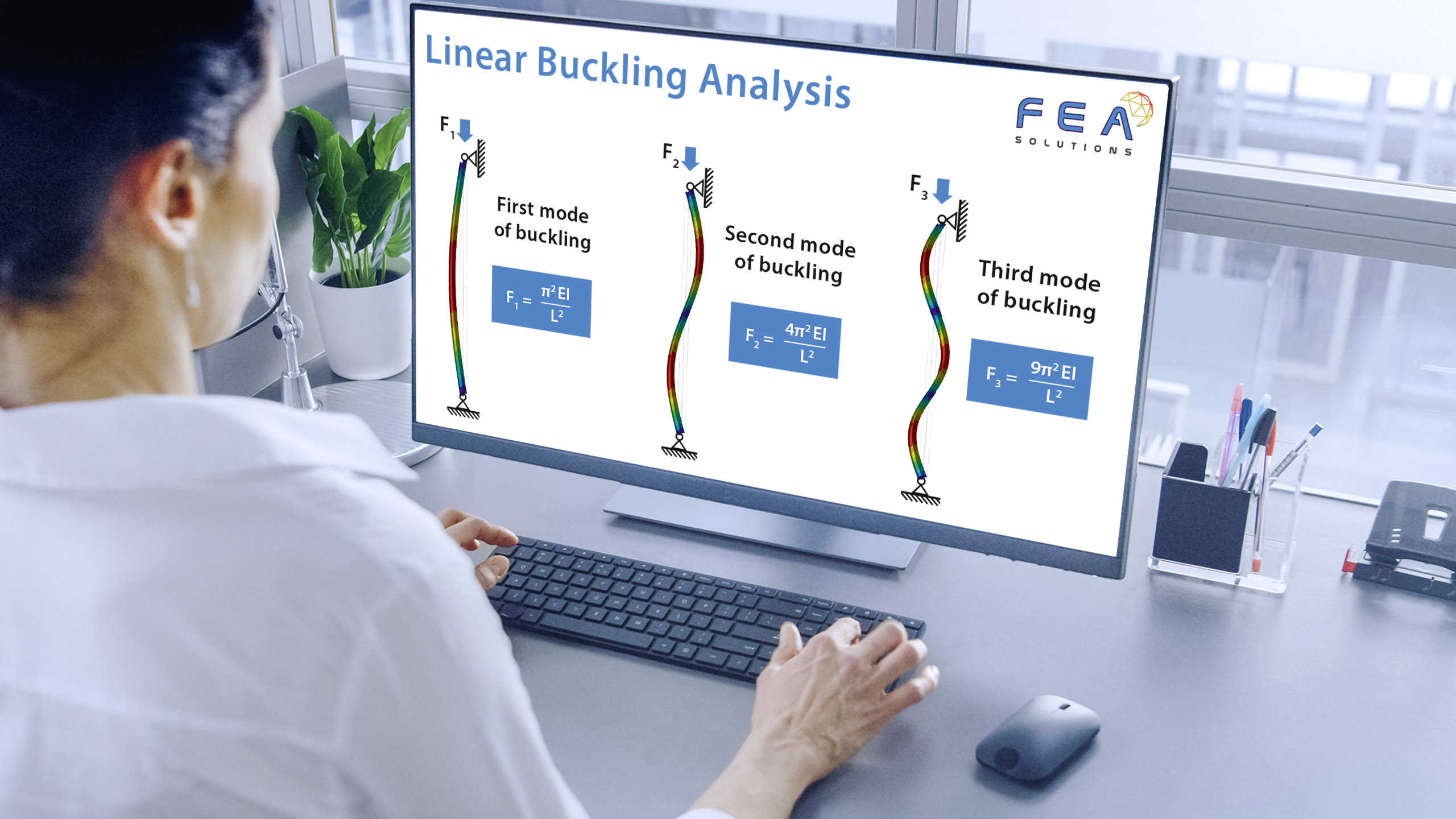 linear buckling analysis diagram